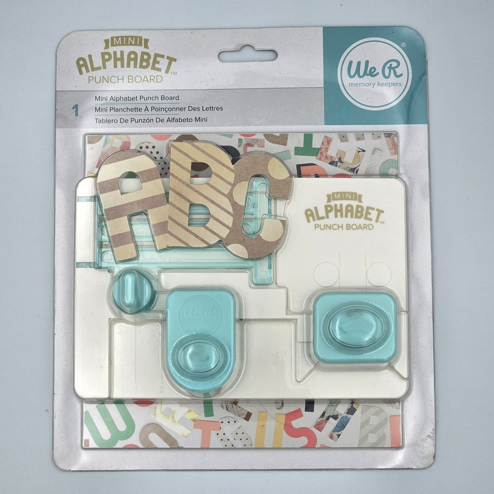 We R Memory Keepers Mini Alphabet Punch Board Letter & Number Punch Tool Craft